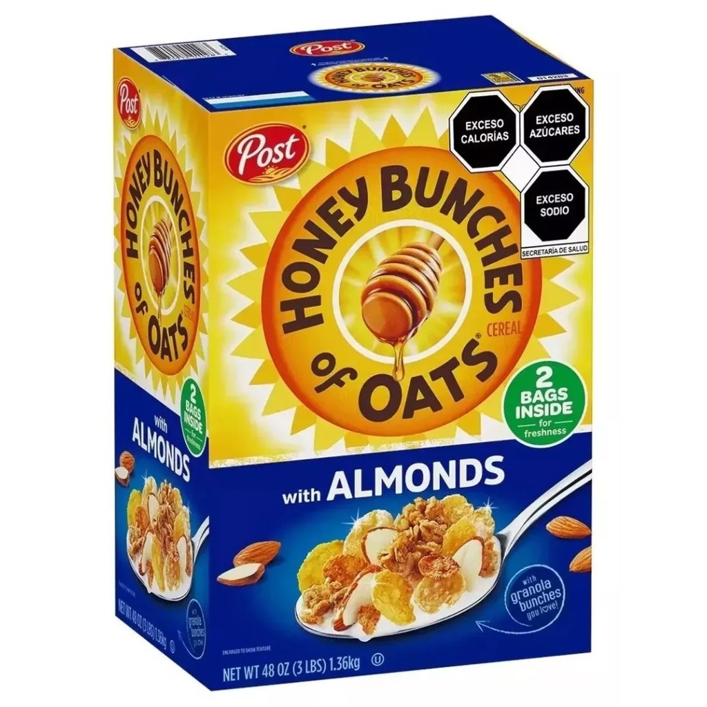 Cereal Honey Bunches of Oats Con Almendras / 2 Pack / 1.36Kg