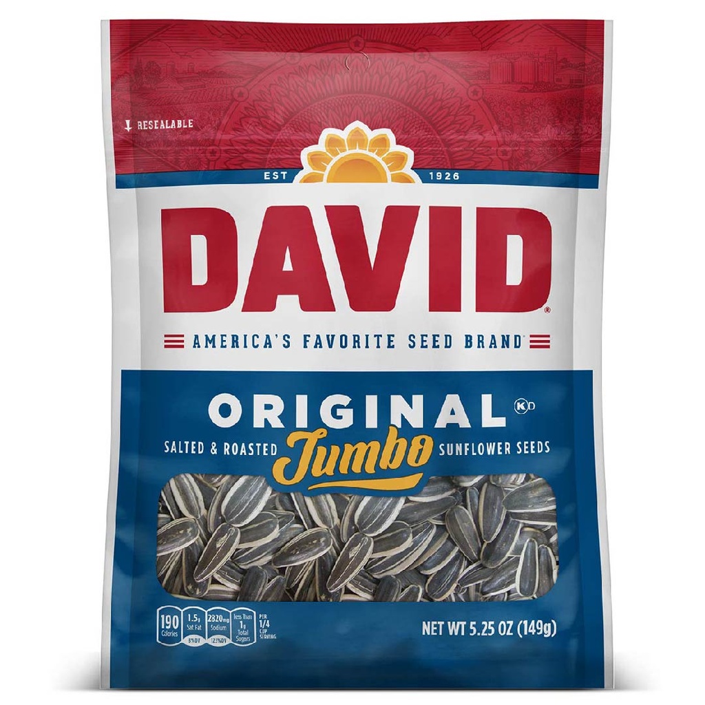 Semillas de Girasol David Jumbo Original, 149 gr