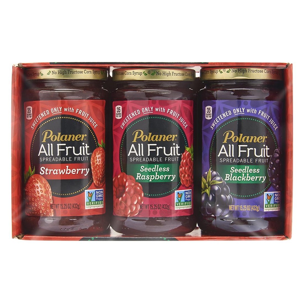 Mermelada Polaner Sabores Surtidos 3 Pack / 432g