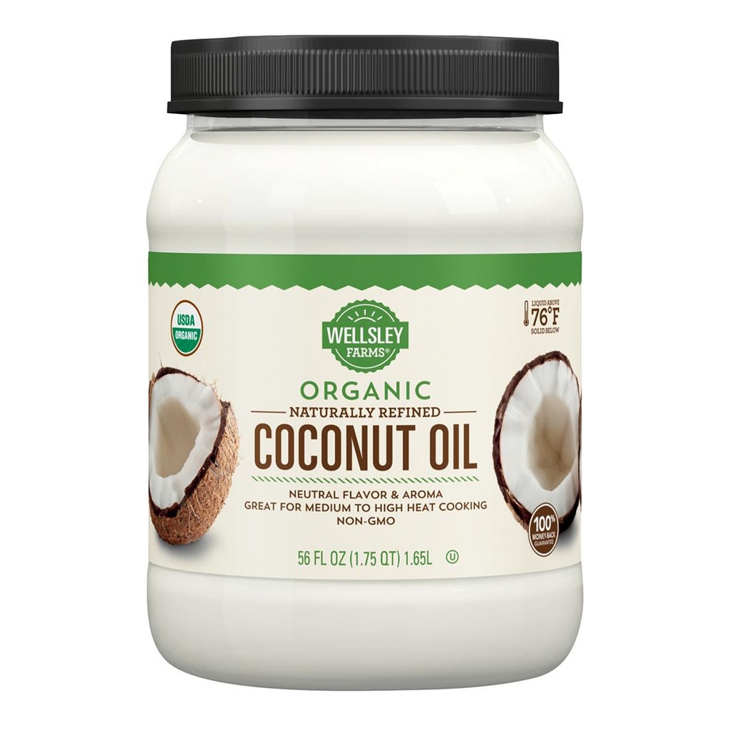 Aceite de Coco Orgánico Wellsley Farms, 1.65L