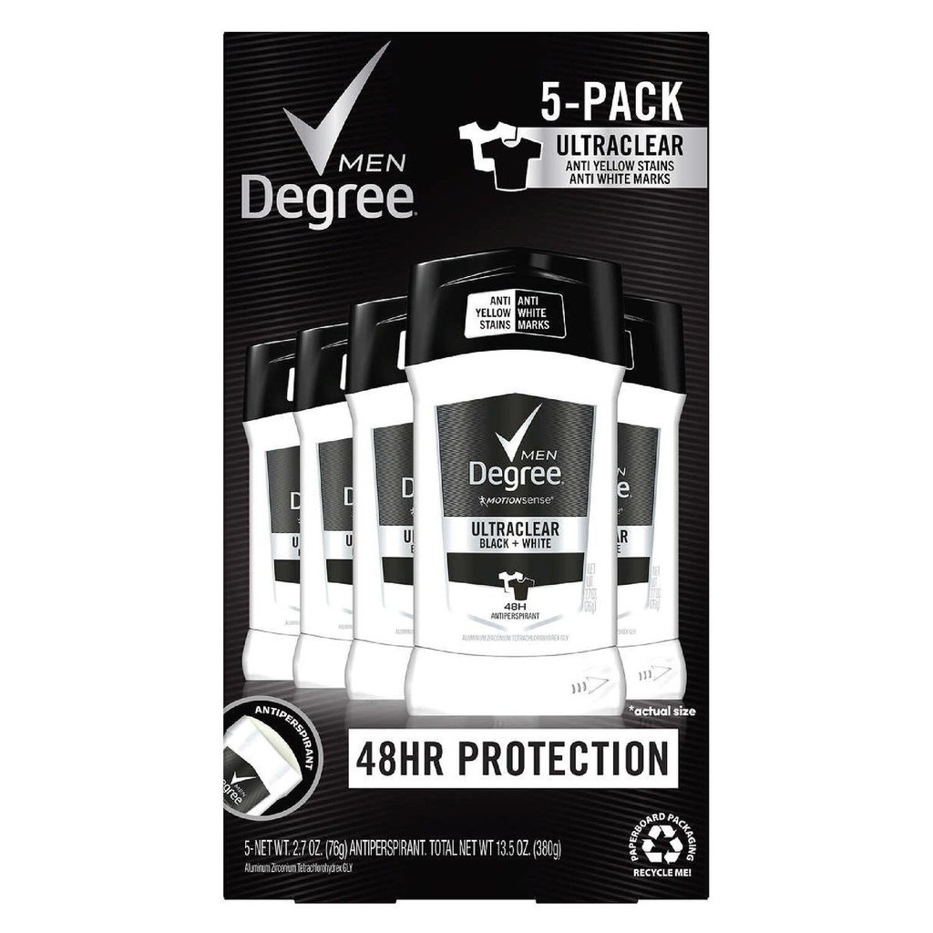 Desodorante De Caballero Degree Ultra Clear 5 Pack / 76gr.