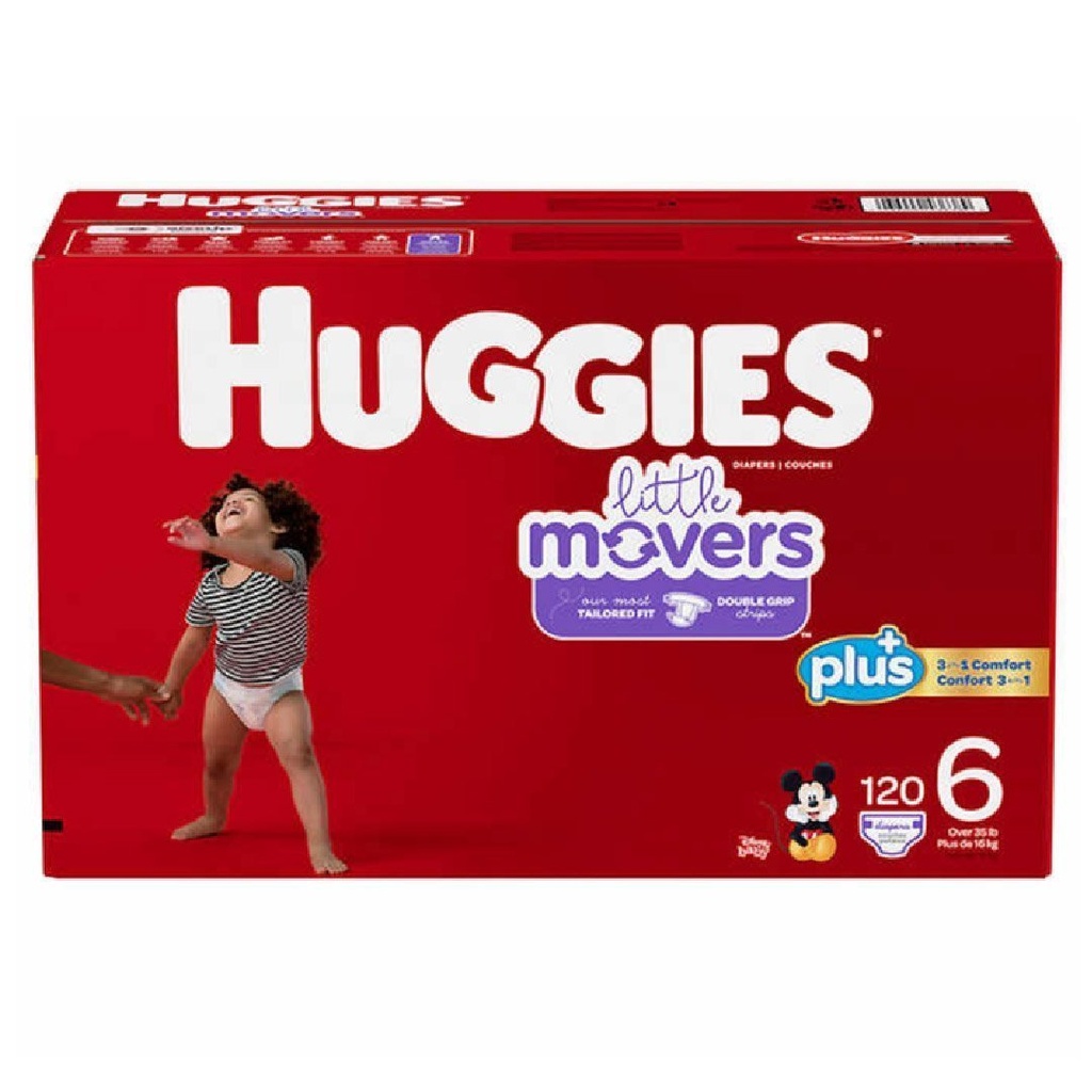 Pañales Huggies Little Movers Talla 6 / 120 Pack