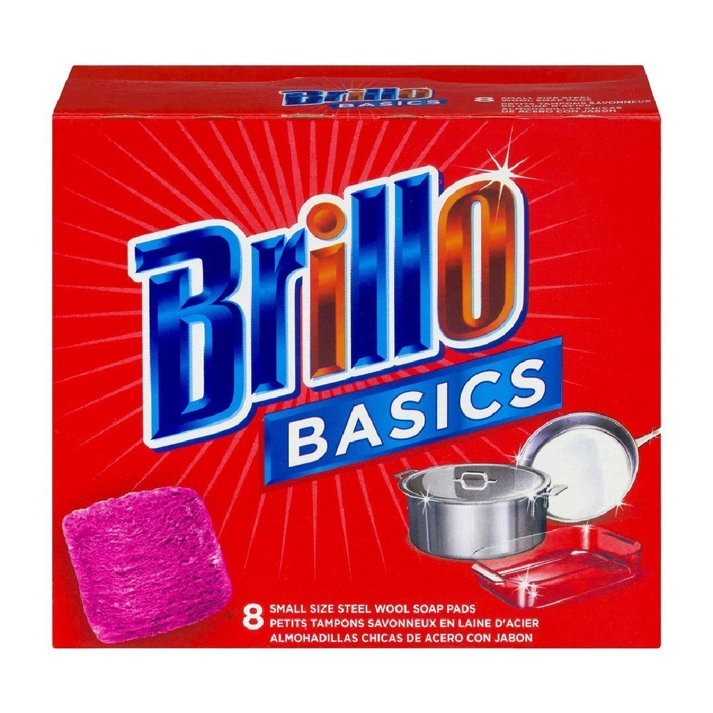 Esponjas De Acero Con Jabón, Brillo Basics / 8 Pack