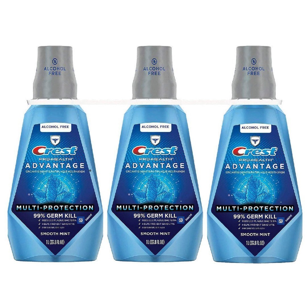 Enjuague Bucal Crest Pro Health Advantage 3 Pack / 1L