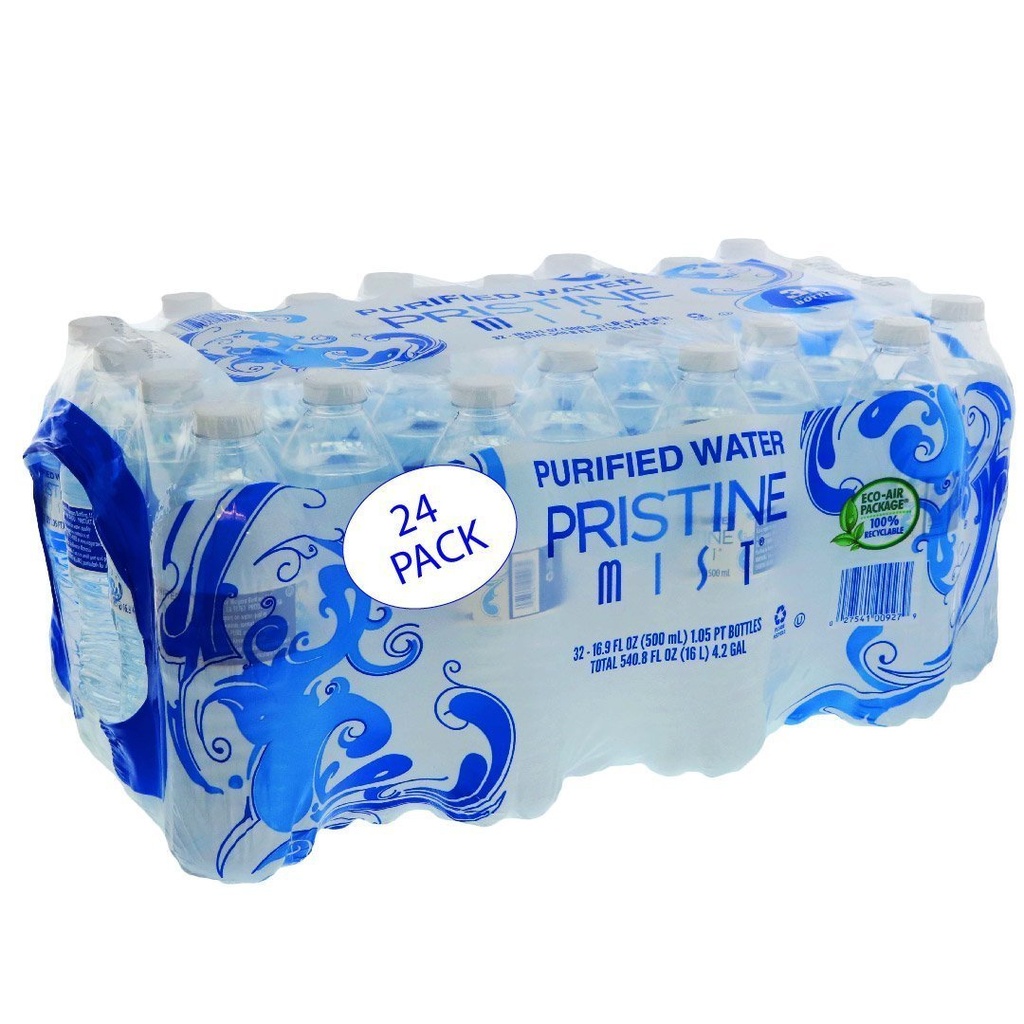 Agua Purificada Pristine Mist, 24 Pack / 500ml