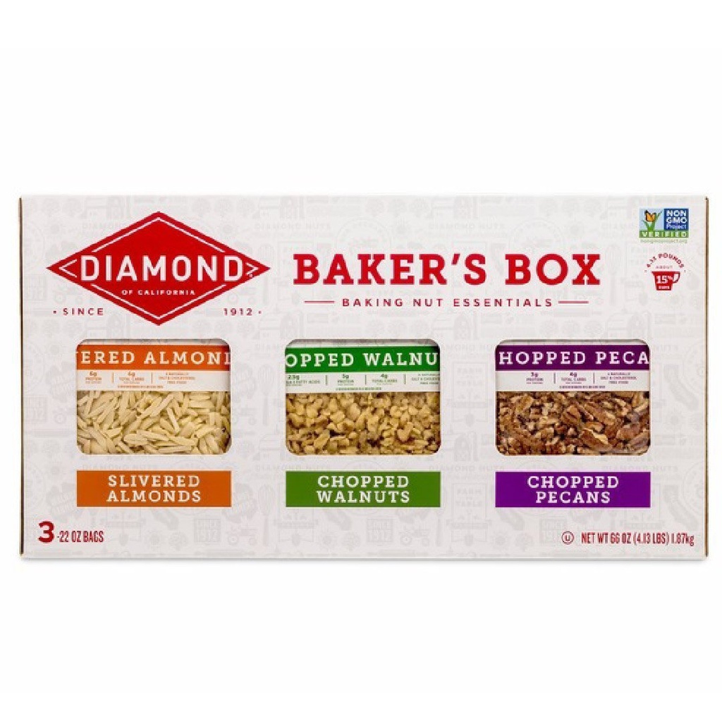 Frutos Secos Diamond Of California, Almendra/Nueces 1.87Kg / 3 Pack