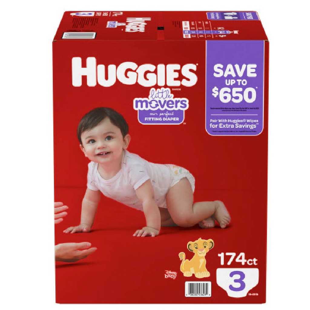 Pañales Huggies Little Movers Talla 3 / 174 Pack