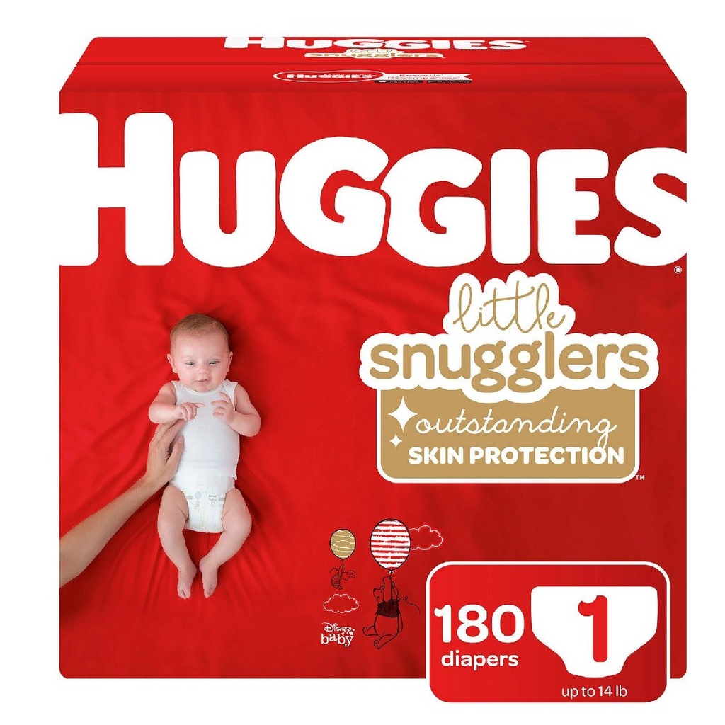 Pañales Little Snugglers Huggies Talla 1, 180 Pack