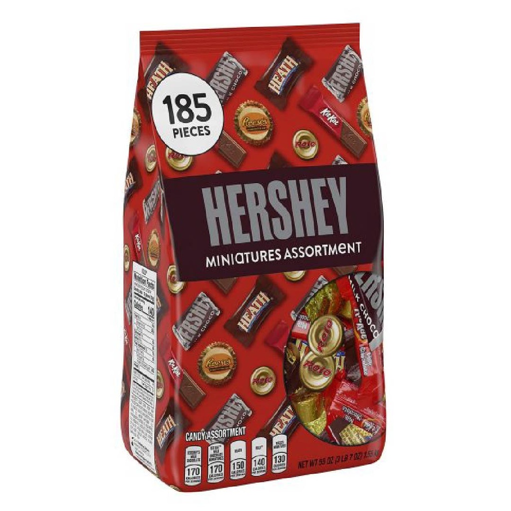 Bolsa de Chocolate Mini Hershey´s, 185 Pack / 1.55Kg