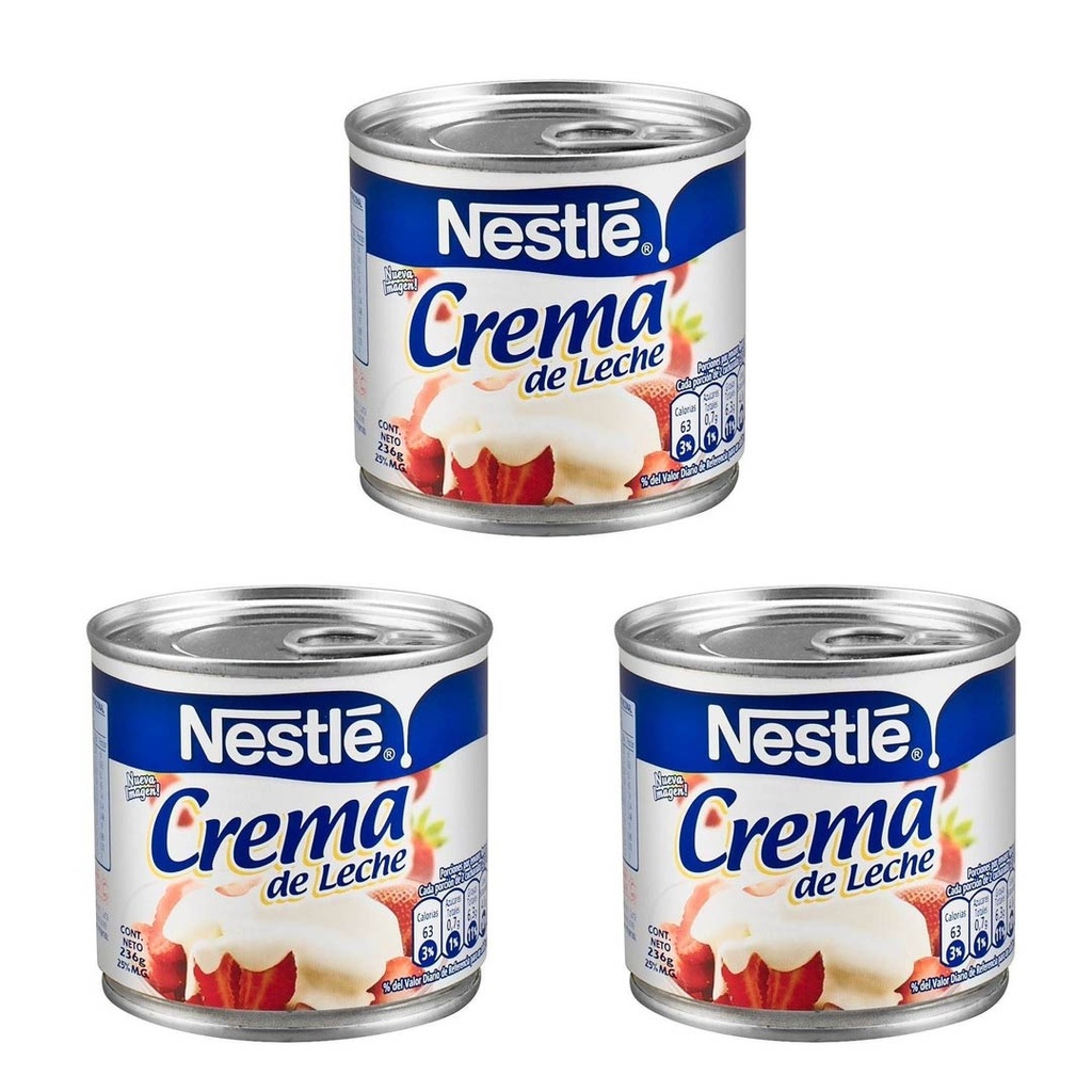 Crema de Leche Nestlé, 3 Pack / 225g