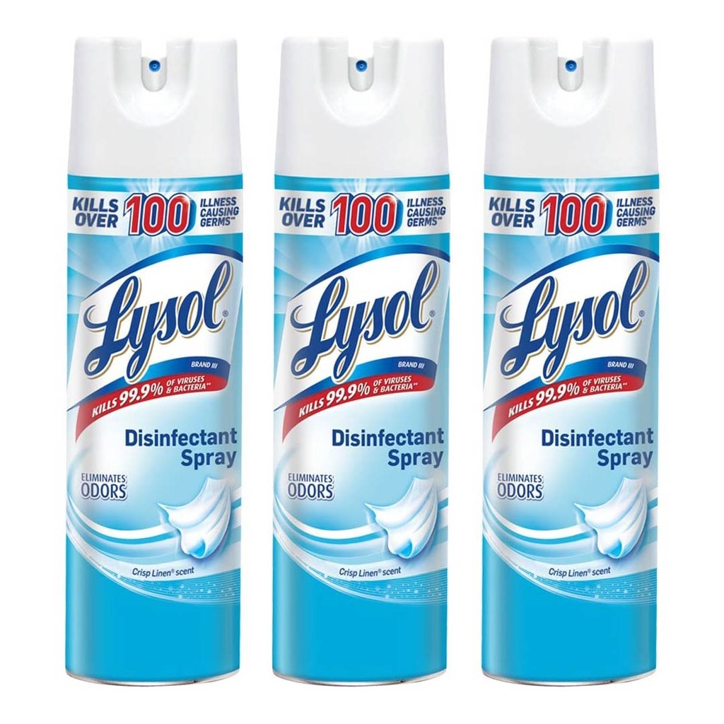 Spray Desinfectante Lysol, 3 Pack / 538g
