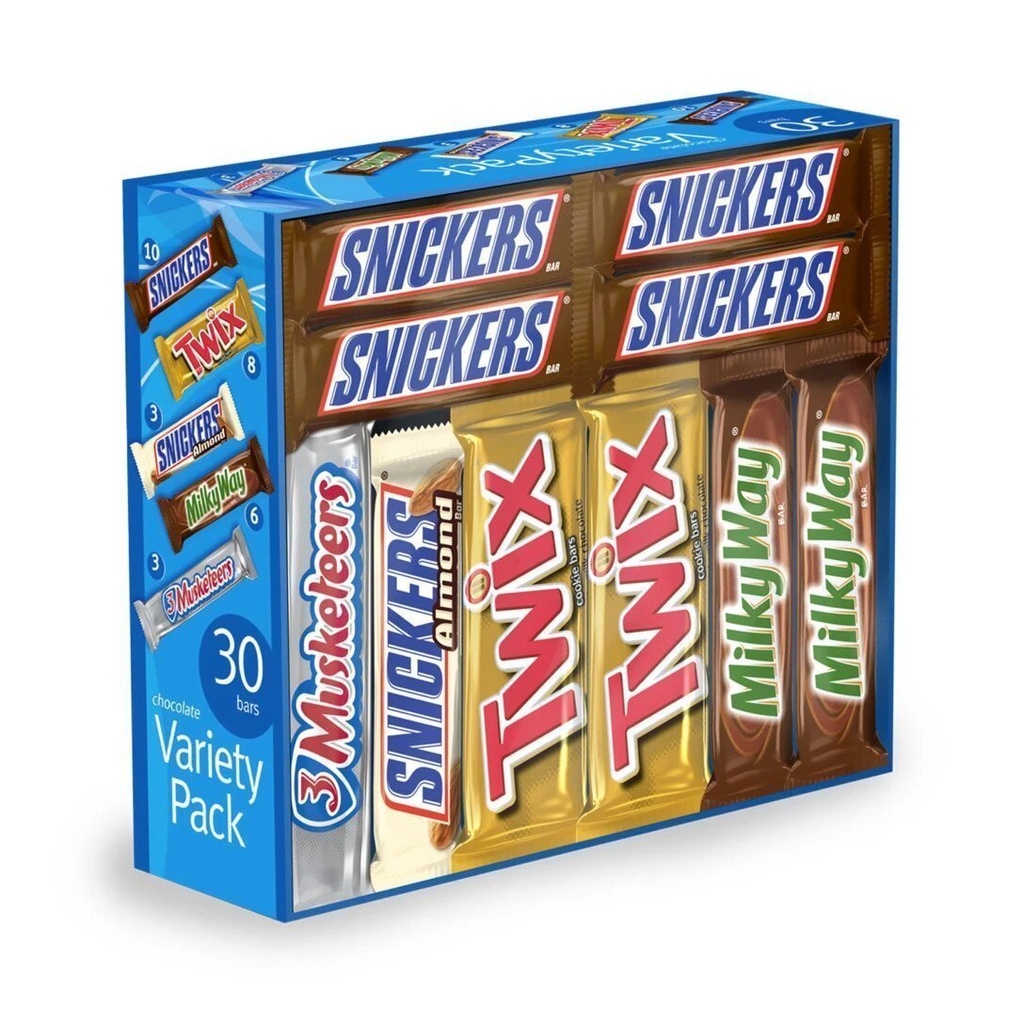 Chocolates Mars Variados, 30 Pack
