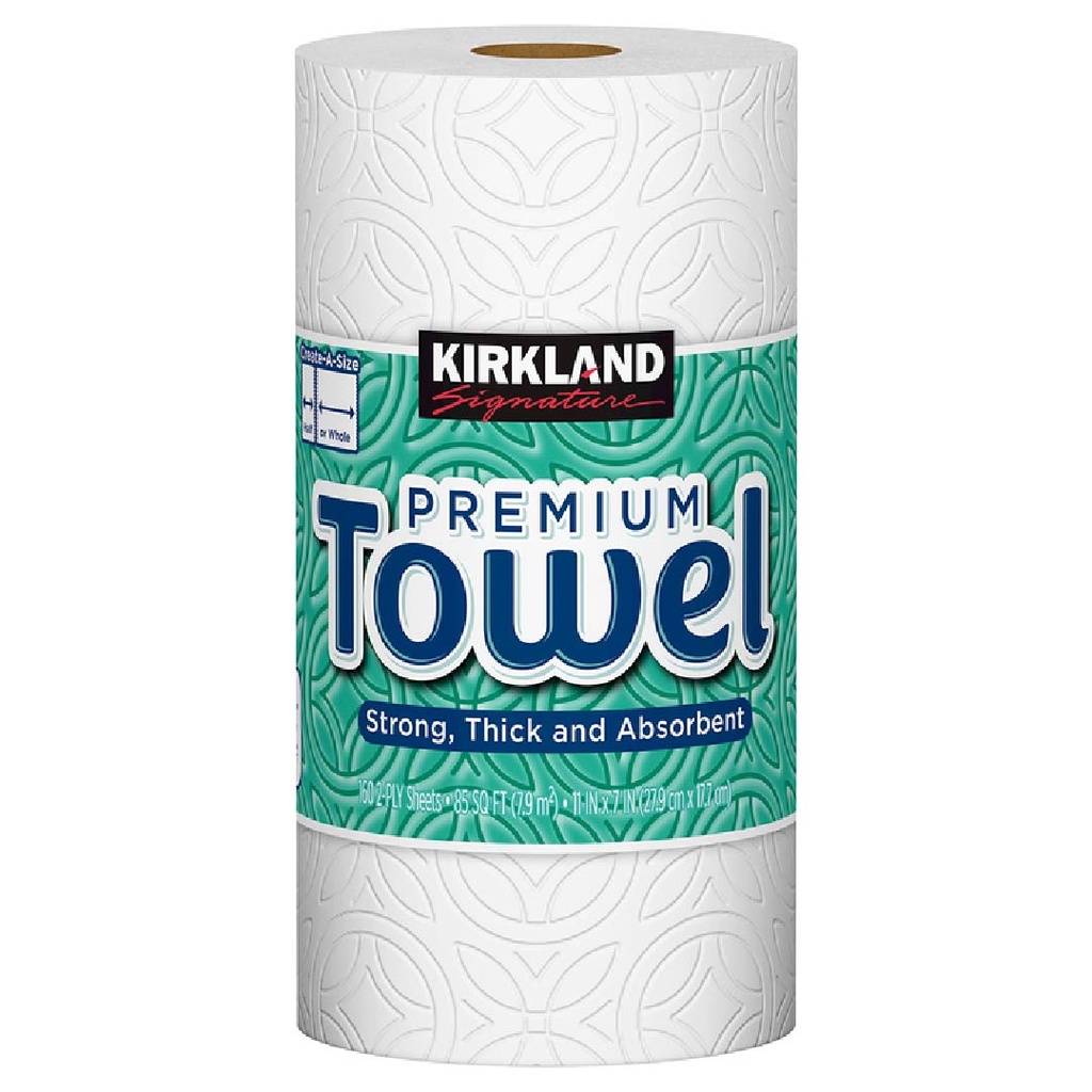Toallín Kirkland Premium Súper Absorbente / 140 Hojas Doble Pliegue