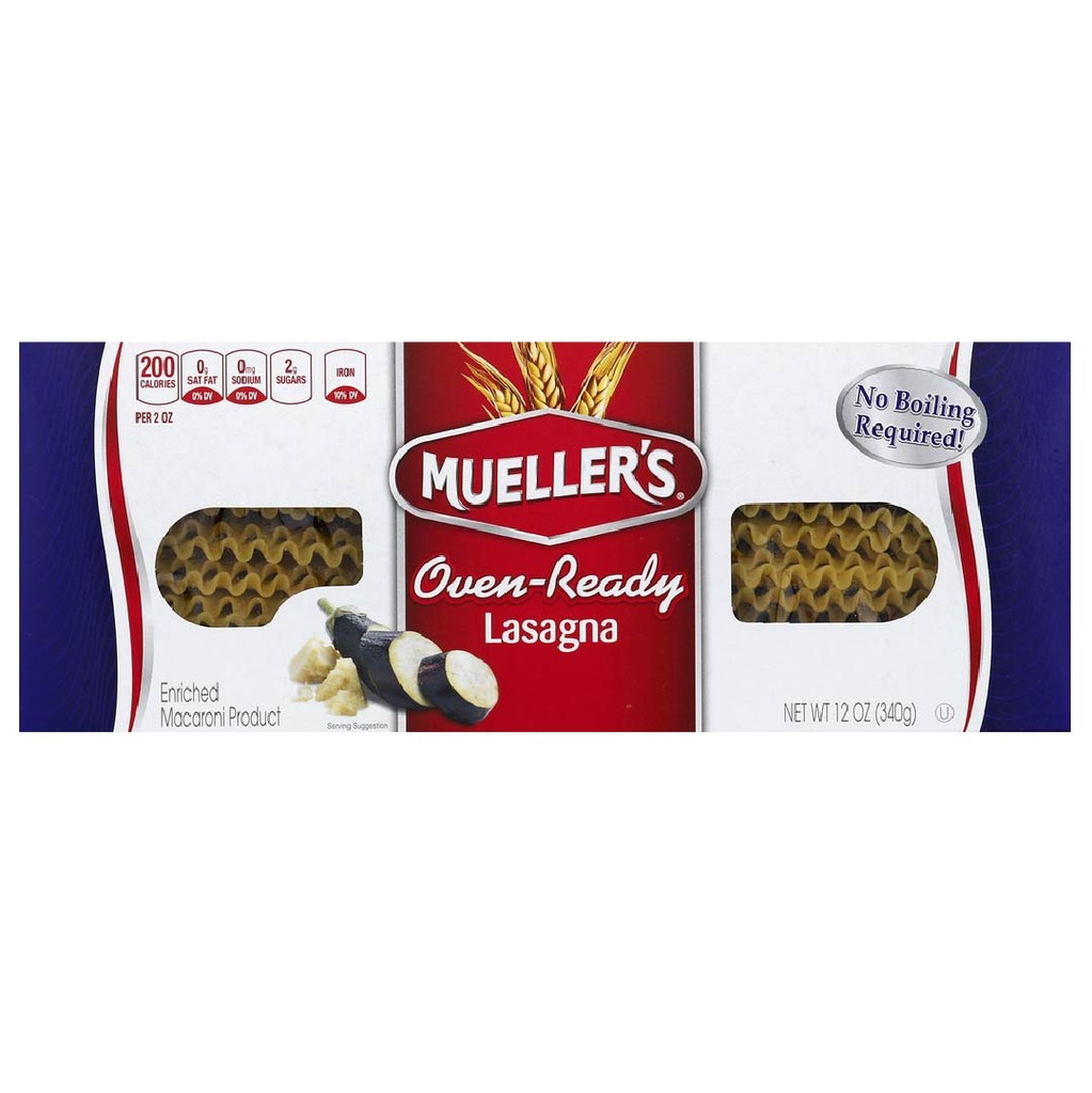 Pasta Lasagna Oven-Ready, Mueller´s / 340g