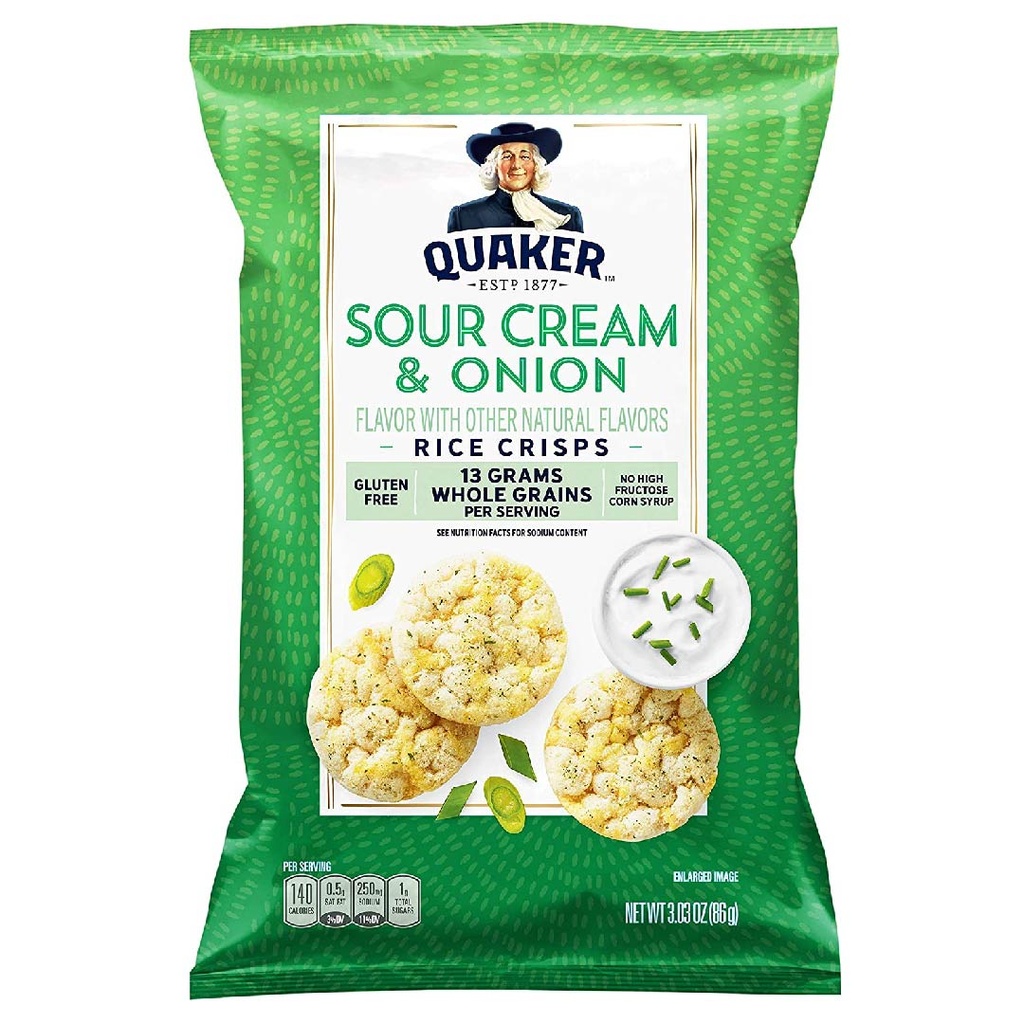 Crisps De Arroz Quaker, Sabor Crema De Cebolla / 86g