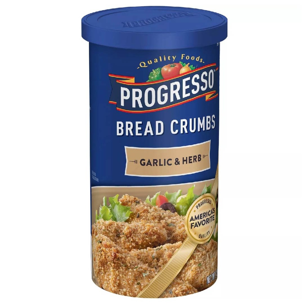 Pan Rallado Garlic &amp; Herb, Progresso / 425g