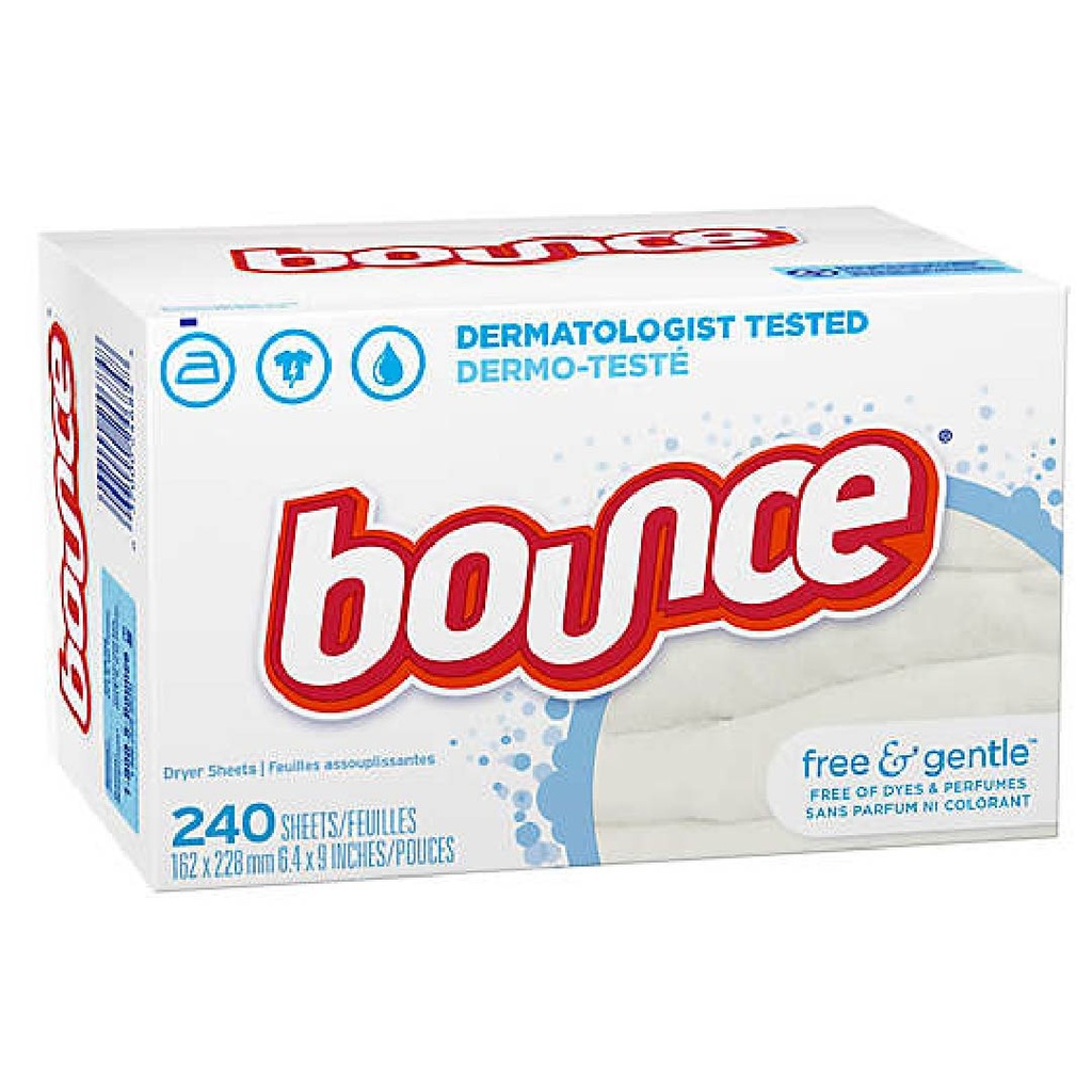 Hojas Suavizante Bounce Antiarrugas Sin Perfume, 2 Pack / 320 Hojas