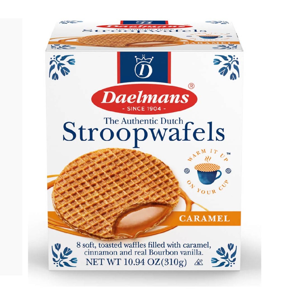 Stroopwafels Con Relleno Sabor Caramelo, Daelmans / 310g / 8 Pack