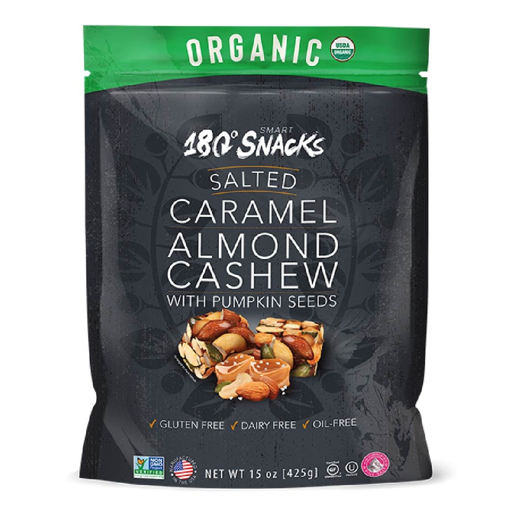 Bocadillos Orgánicos De Frutos Secos, 180° Snacks / 425g