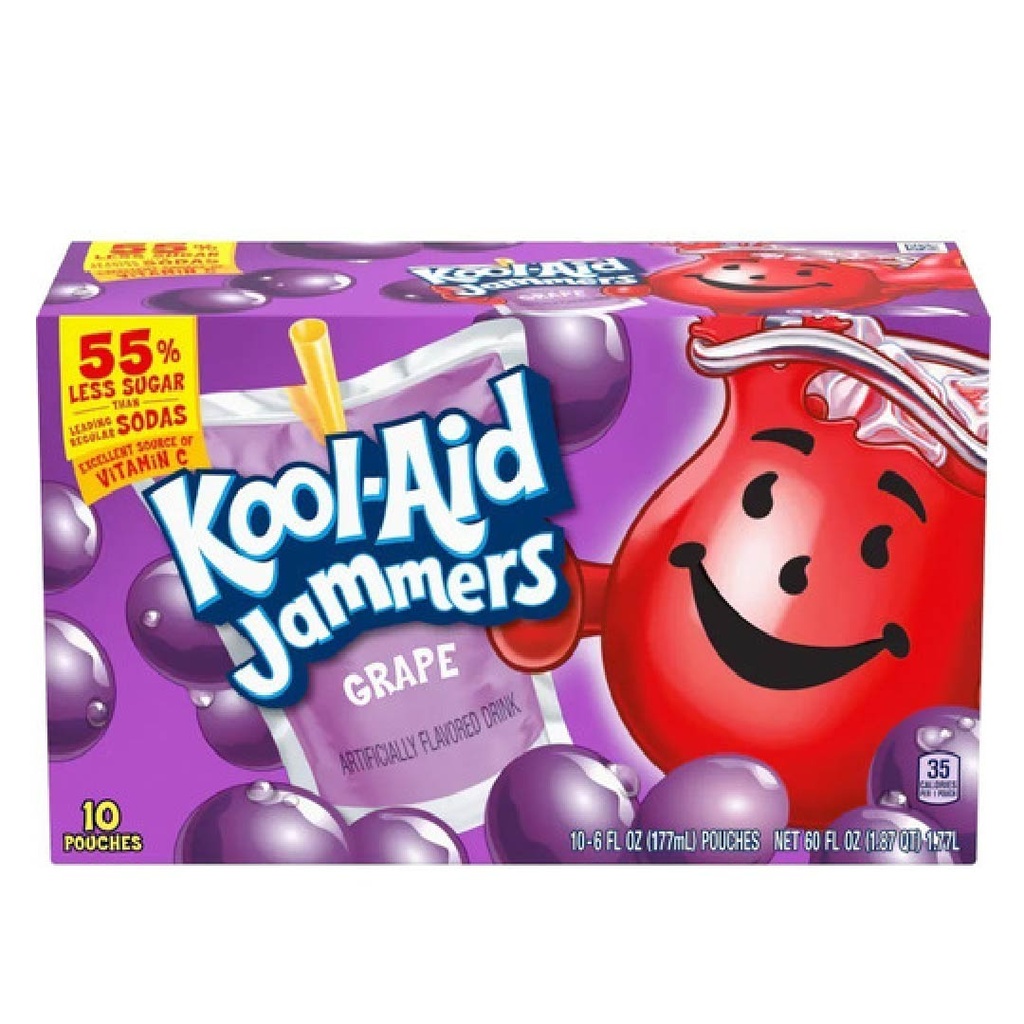 Kool-Aid Jammers Grape, 177 mL / 10 Pack
