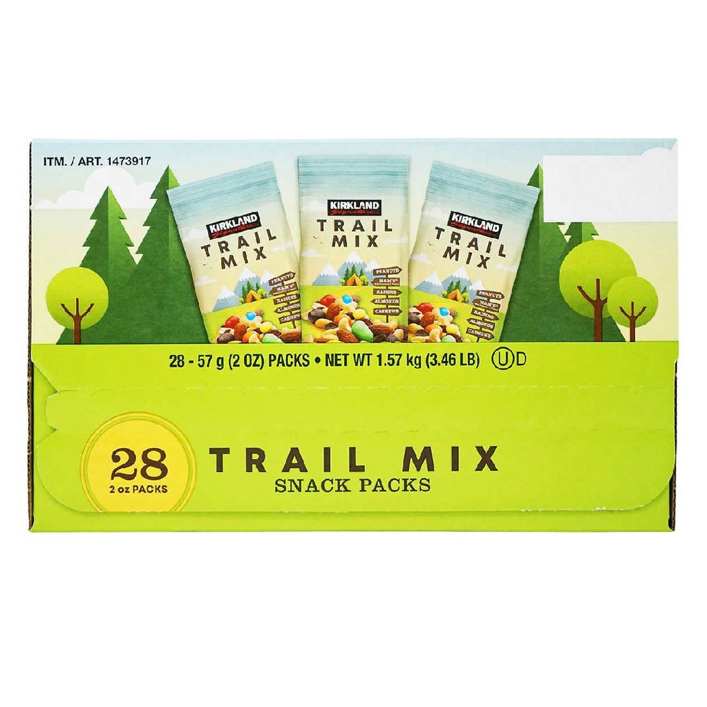 Mezcla De Frutos Secos Y M&amp;M, Trail Mix Kirkland, 28 Pack / 57g