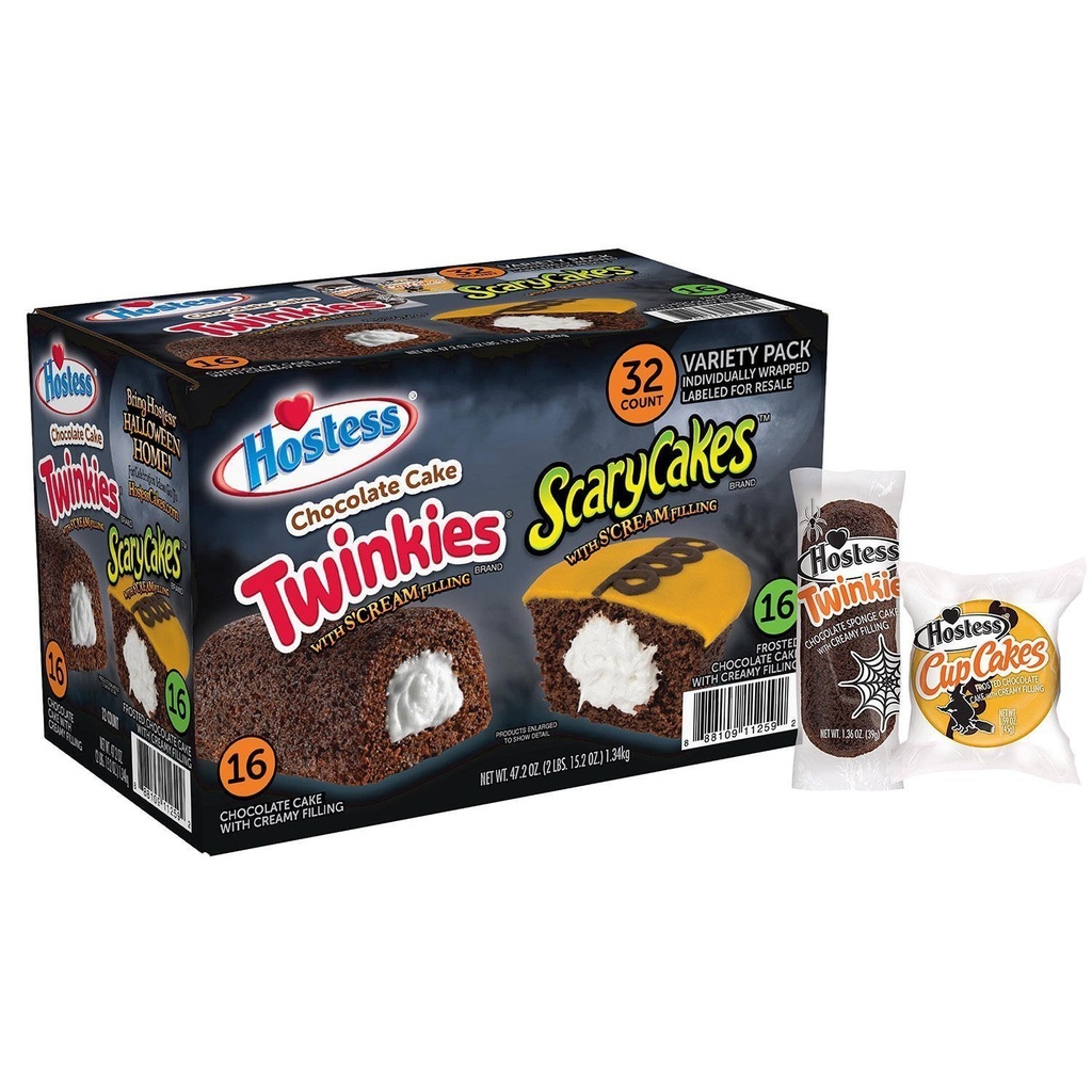 Twinkies &amp; ScaryCakes, Hostess Halloween 1.19 Kg / 32 Pack