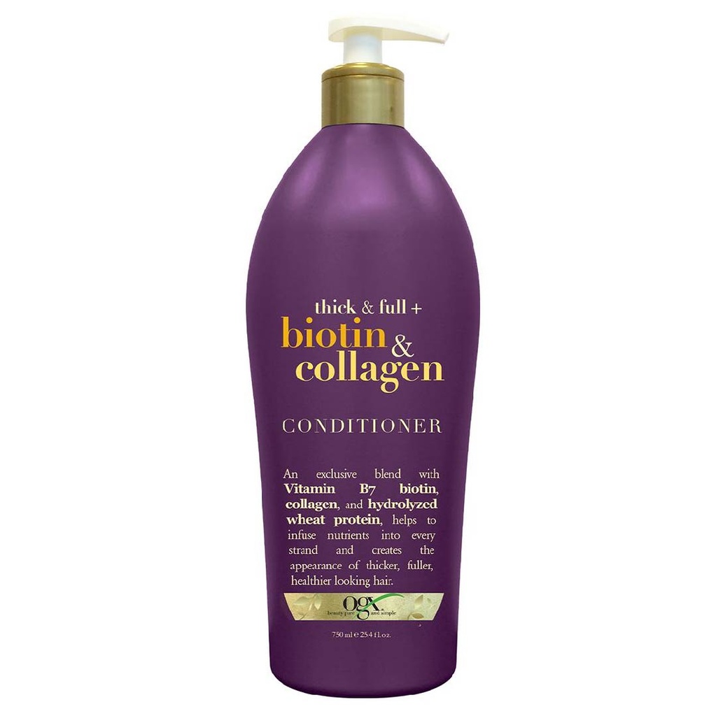 Acondicionador Ogx Con Biotin y Colágeno, 750 mL