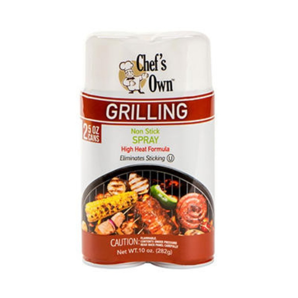 Spray Antiadherente Para Asar Parrilla, Chef´s Own / 2 Pack / 282g