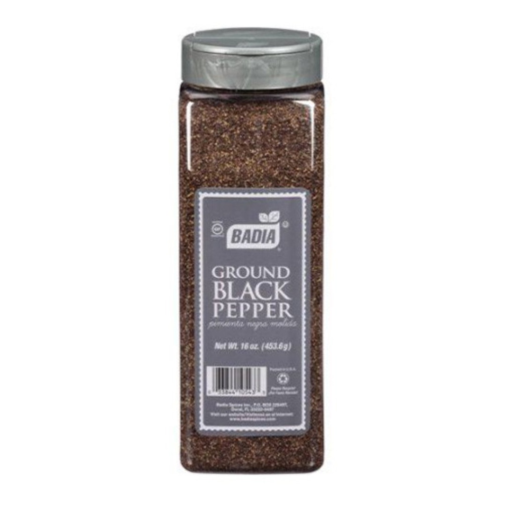 Condimento Badia Pimienta Negra Molida, 454g