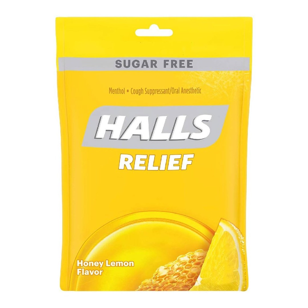 Halls Relief Sabor Honey Lemon Sin Azúcar, 200 Pack