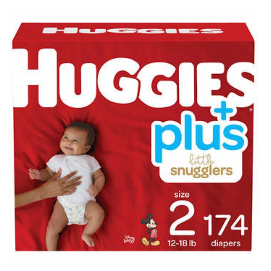 Pañales Huggies Little Snugglers Talla 2 + Plus / 174 Pack