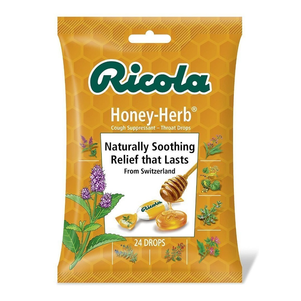 Caramelos De Alivio Natural Sabor Honey-Herb, Ricola / 24 Pack
