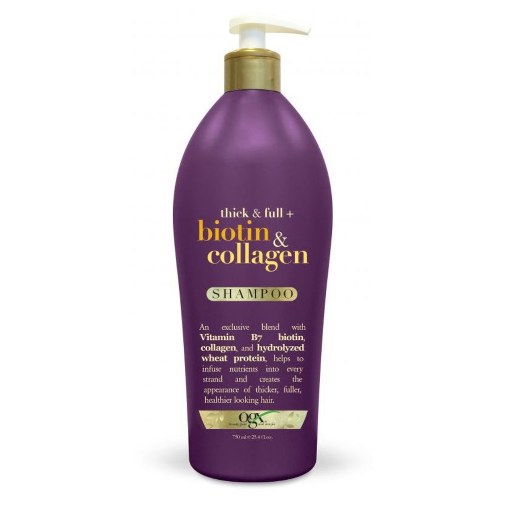 Champú Ogx Con Biotin y Colágeno, 750 mL
