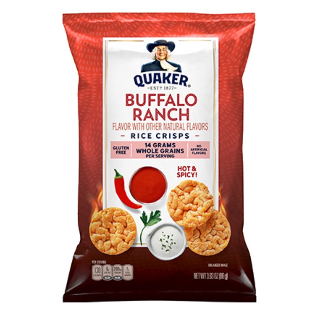 Crisps De Arroz Quaker, Sabor Buffalo Ranch / 86g
