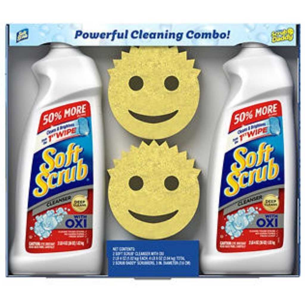 Limpiador Con Oxi Multiuso, Soft Scrub / Incluye 2 Esponjas Scrub Daddy / 2 Pack / 1.02 L