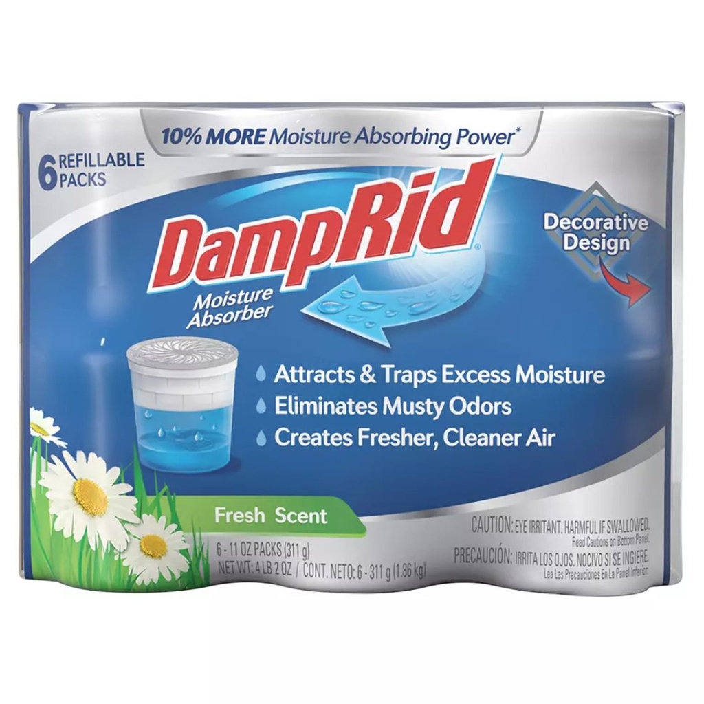 Deshumidificador De Olores Con Aroma Fresco, DampRid / 6 Pack / 311g