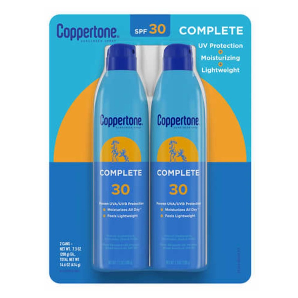 Protector Solar En Spray Completo SPF 30, Coppertone / 2 Pack / 208g