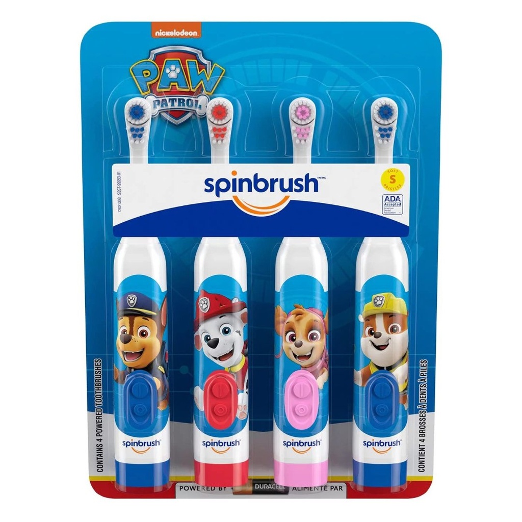 Cepillos De Dientes Eléctricos Paw Patrol, Spinbrush / 4 Pack