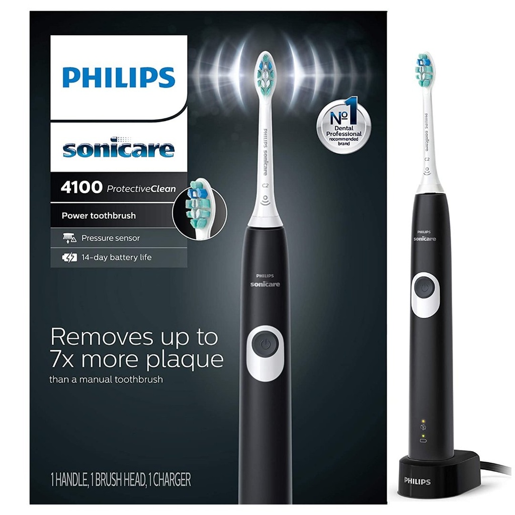 Cepillo De Dientes Eléctrico Recargable / Philips Sonicare ProtectiveClean 4100 / Color Negro