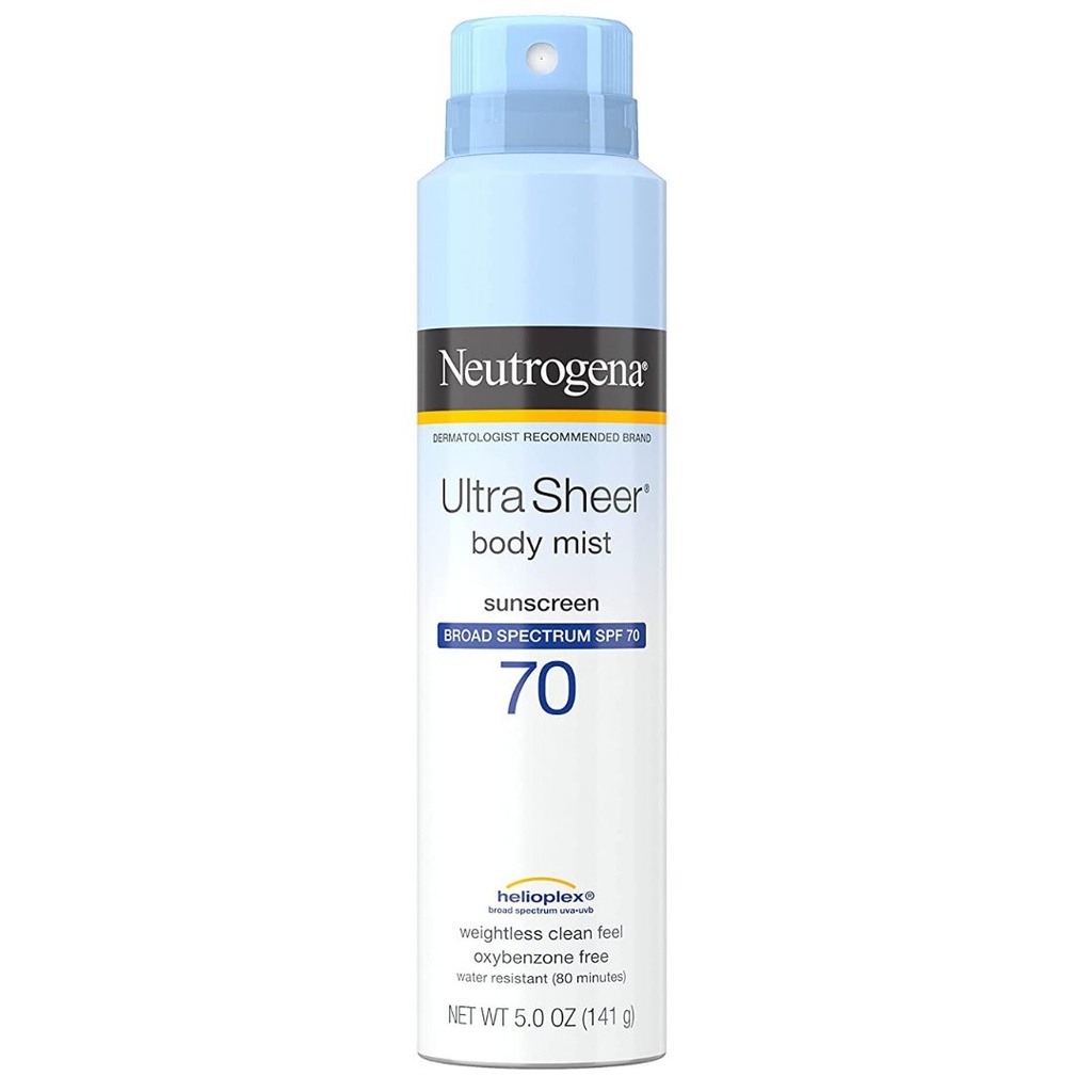 Protector Solar De Cuerpo De Amplio Espectro SPF 70 - Neutrogena Ultra Sheer / 141g