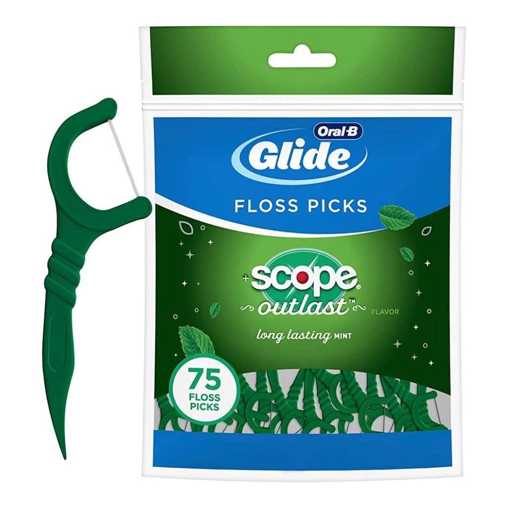 Palillos Con Hilo Dental Sabor Mentolado - Glide Oral-B Scope / 75 Und