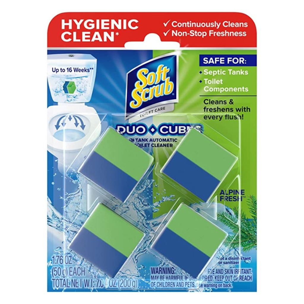 Cubos Limpiadores Para Tanques De Poceta, Soft Scrub - Alpine Fresh / 4 Pack
