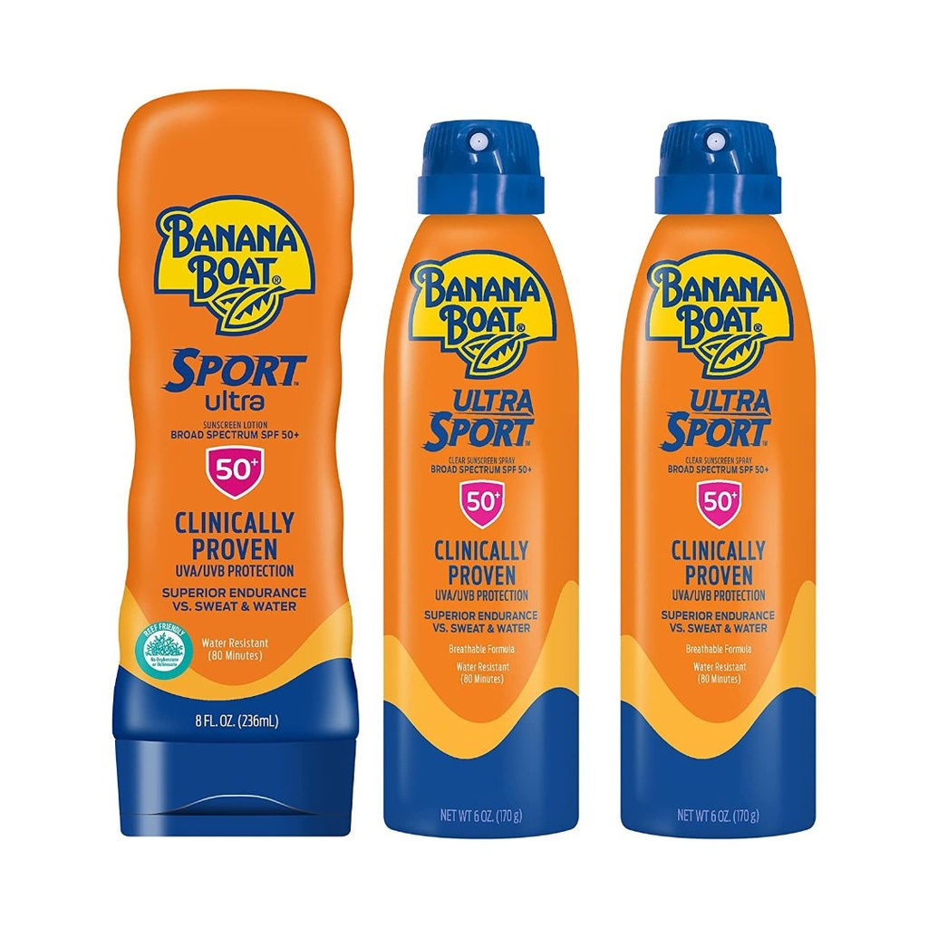 Protector Solar Ultra En Loción &amp; Sport Ultra En Aerosol SPF 50+ / Banana Boat / 2 Pack 227g / Loción 236mL