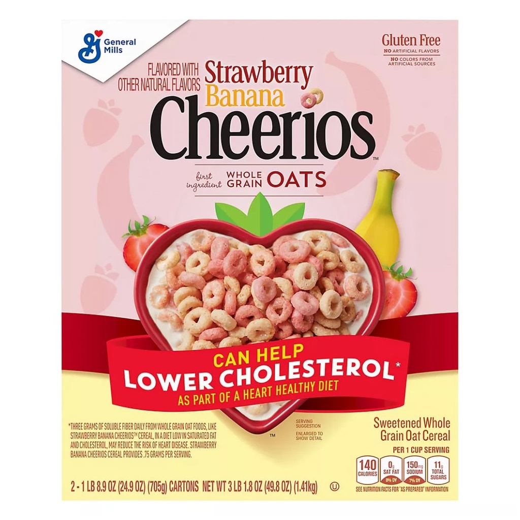 Cereal Cheerios Edición Fresa Y Banana / General Mills / 705g