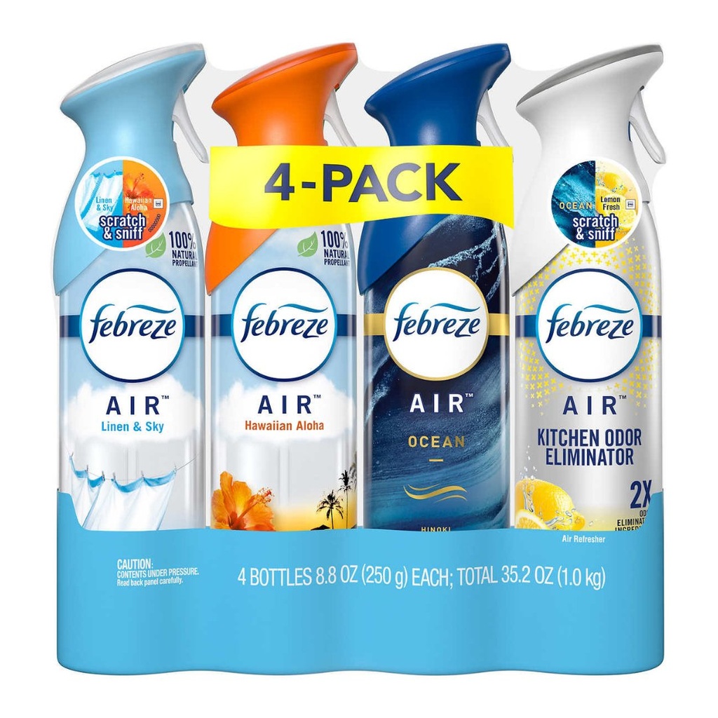 Spray Aromatizante Ambiental Elimina Olores - Febreze / 4 Pack / 250g