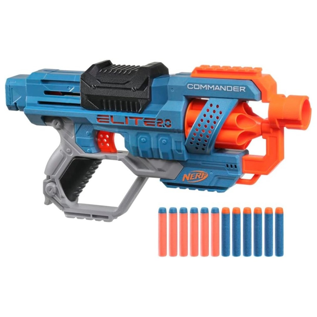 Nerf - Lanzador Elite 2.0 Commander RD-6 / 12 Dardos / 8+ Años (E9485)