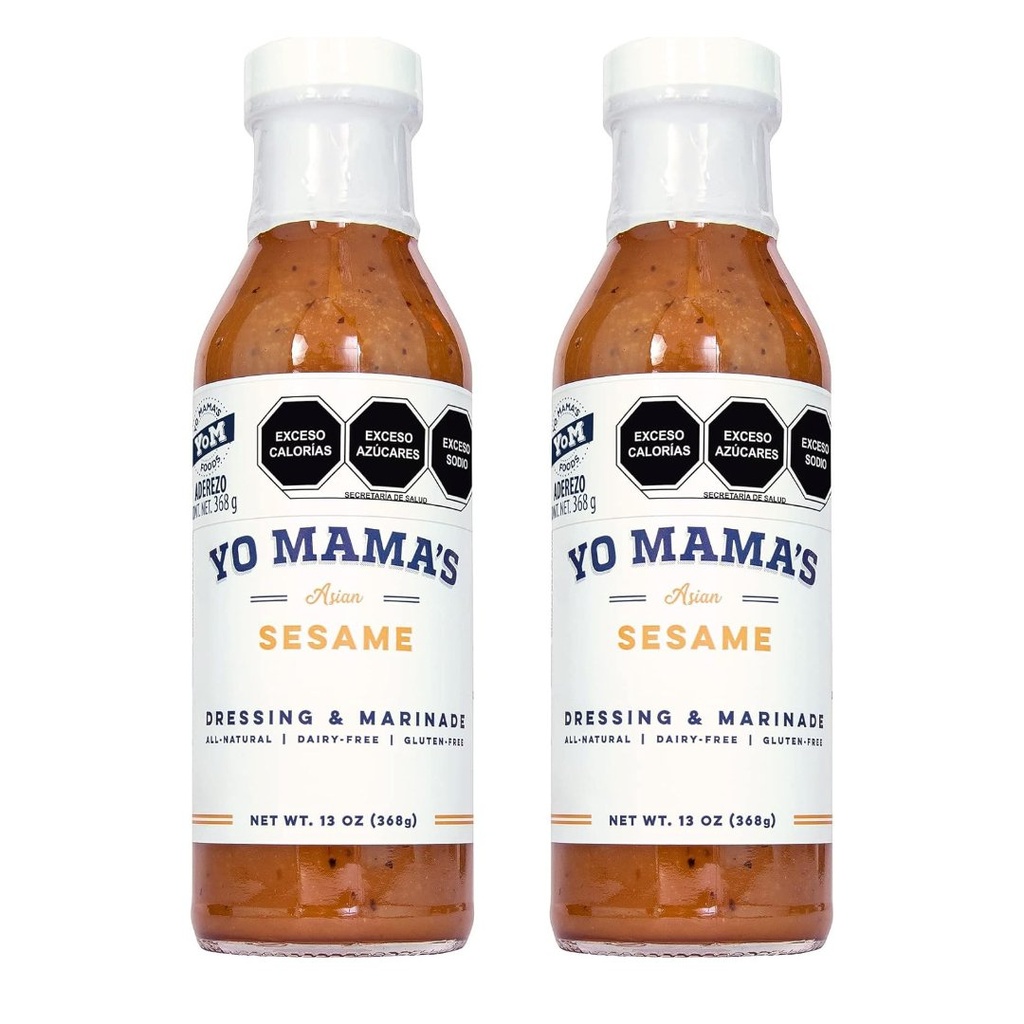 Aderezo Asiático Sésamo Marinado, Yo Mama´s / 368g / 2 Pack