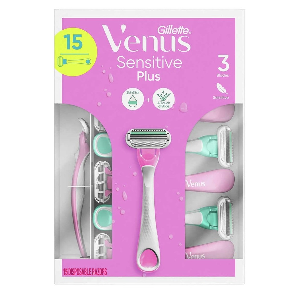 Afeitadoras Desechables Gillette Venus Sensitive Plus / 15 Pack