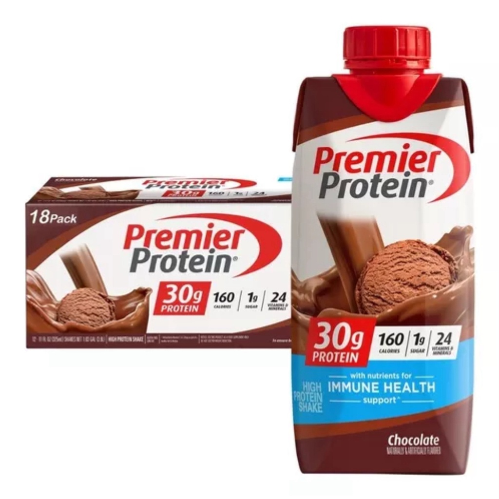 Malteada Alta En Proteína Sabor Chocolate - Premier Protein 30g / 18 Pack / 325ml
