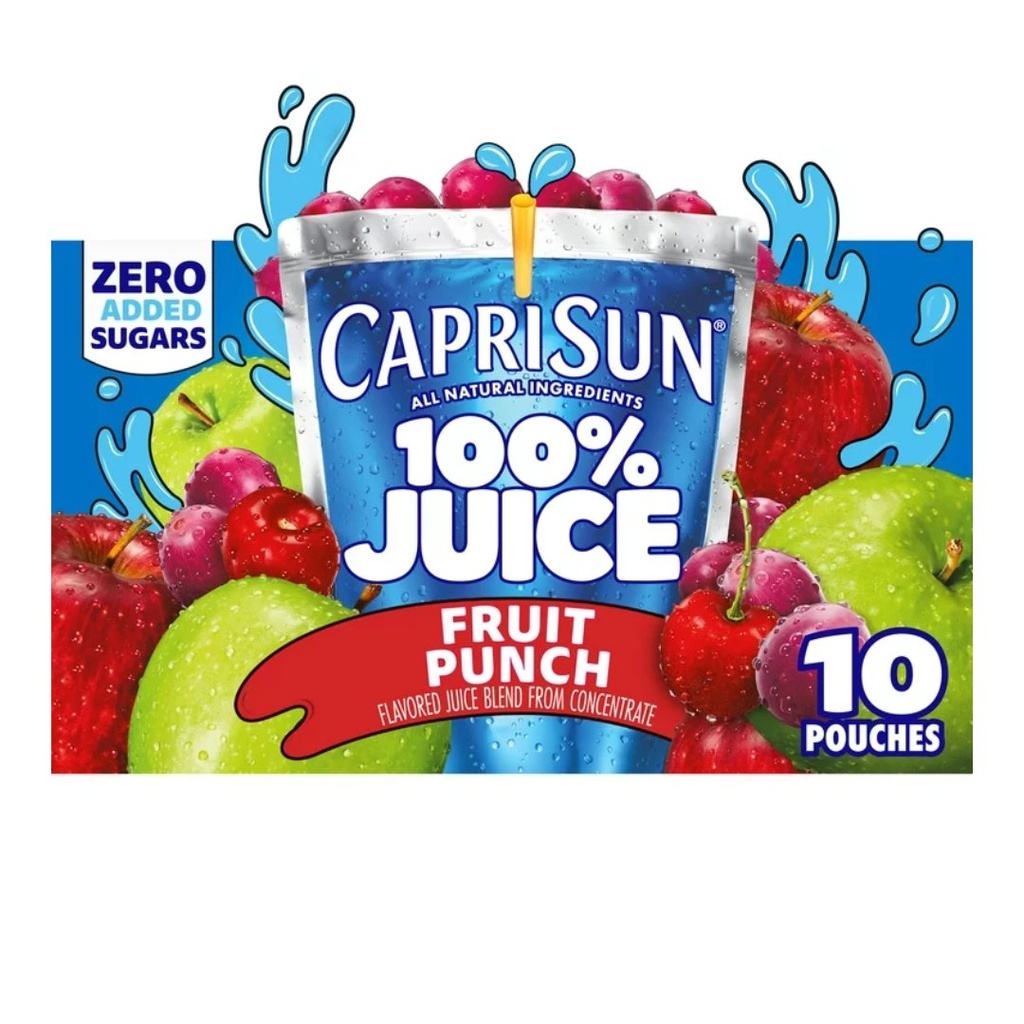 Jugo Capri Sun - Fruit Punch Sin Azúcar Añadida / 10 Pack / 177mL